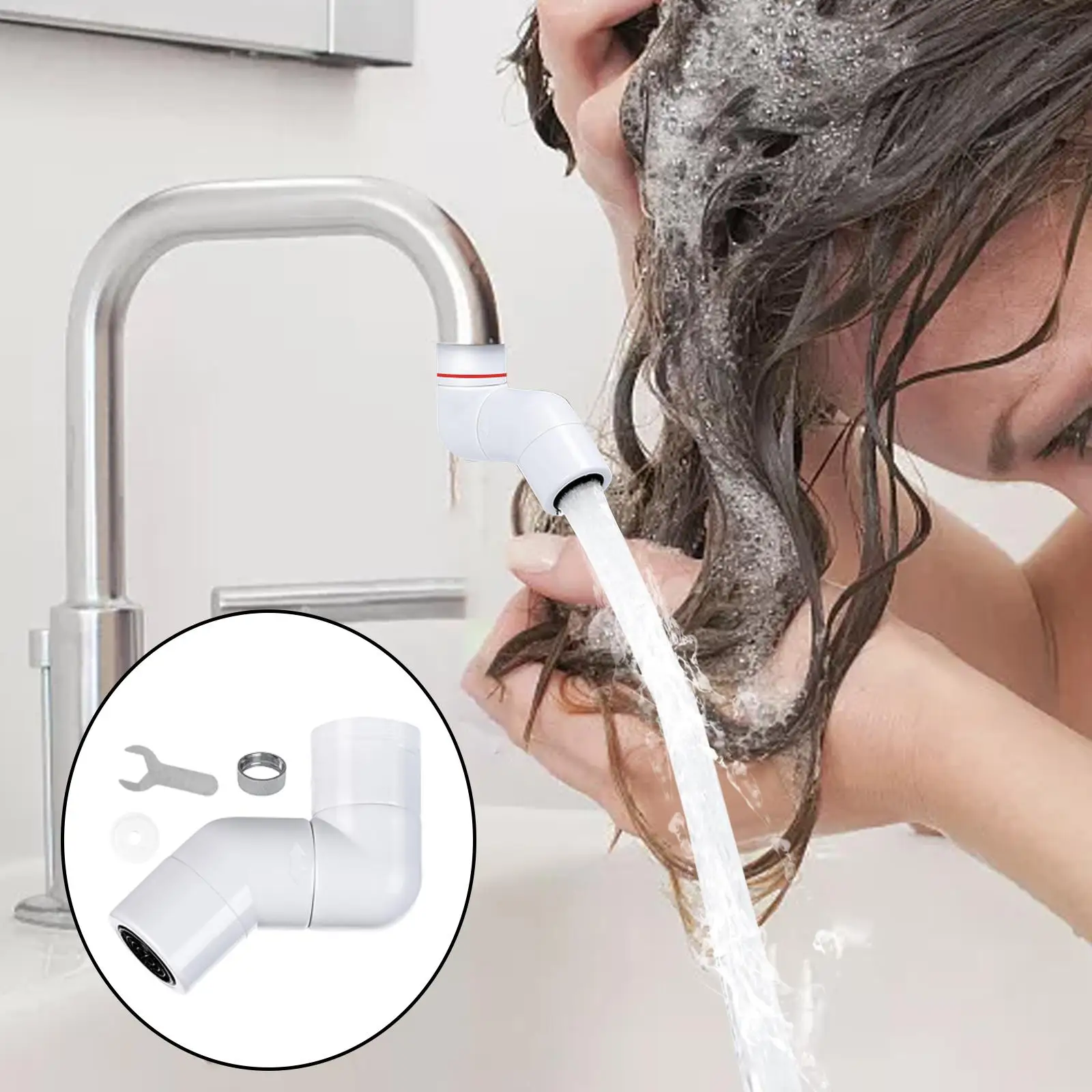 720 Degree Sink Tap Head Water Faucet Extender Aerator,Water Saving,Splashproof for Home Kitchen Bathroom Face Washing Gargle