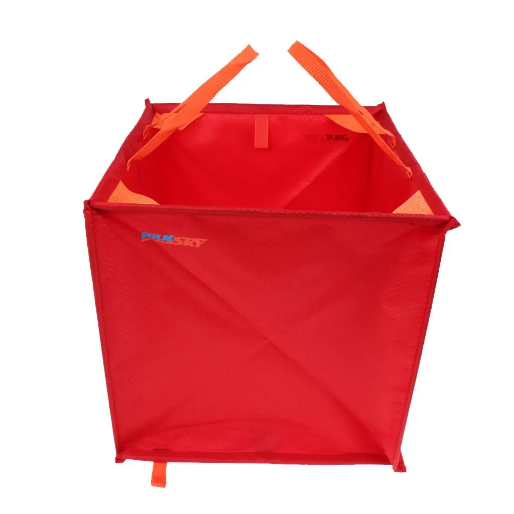 40cm Nylon Folding Large Triangle  Climbing Arborist Throw Line Throw Weight Bag Clothing Storage Cube Organiser Holder - Red