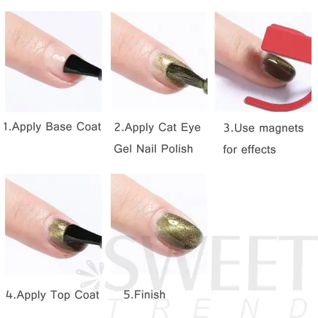 Hand Gehalten Cat Eye Magnetische Nail art Stick 9D/5D Wirkung Starke Magnet  Board Für UV Nagel Gel Linie streifen Zeichnung Lack Werkzeug BES53 -  AliExpress