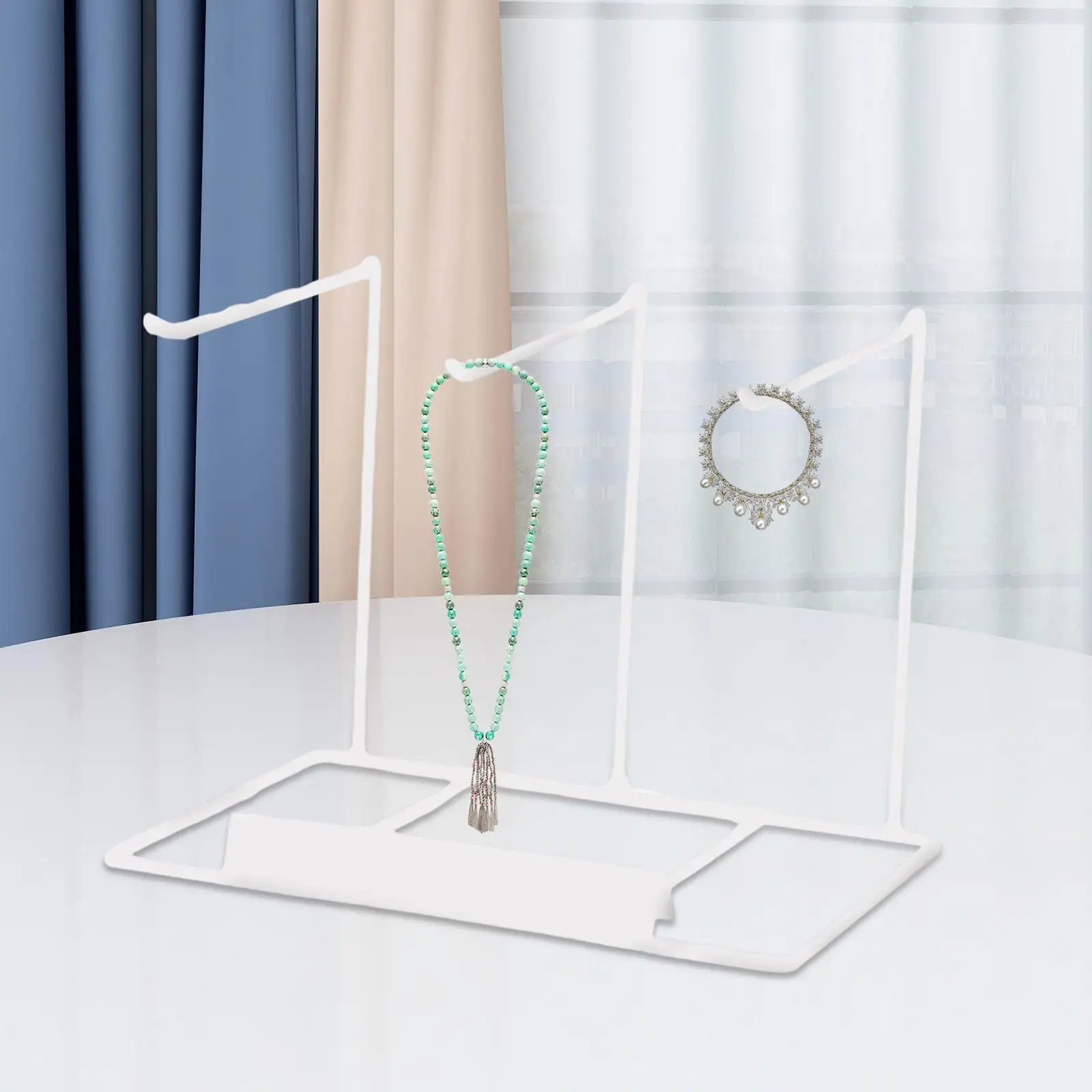 Metal Jewelry Organizer Stand Modern Hanger Rack Display Holder Hook for Necklaces Hairbands Trinkets Pendants Showcase
