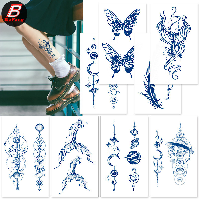 Best of Lasting Herbal Juice Tattoo Sticker Semi Permanent Waterproof Temporary Tattoo Sticker Flower Leaf Fake Tattoos For Women Men Reviews & Tips