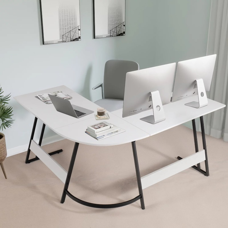 Description Picture 2 of itemHome Office Writing Desk Modern L-Shape Computer Desk, White