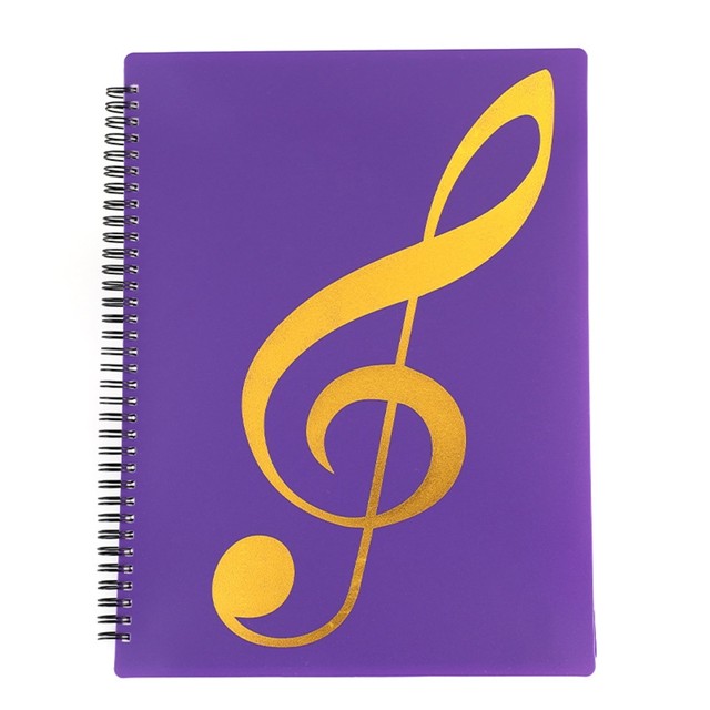 thumbnail image 2 of Sheet Music Folder With 20 Sleeves - 40 Page Capacity Spiral Binder For 8.5x11 Music Sheets 2 of 12