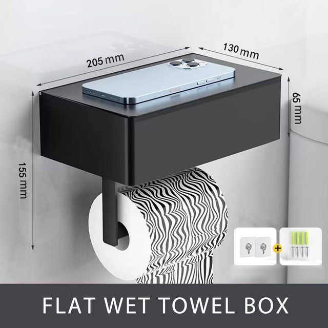 Facial Towel Storage Box / Disposable Paper Towel Holder / Wall Mounted  Face Towel Dispenser Without Drilling