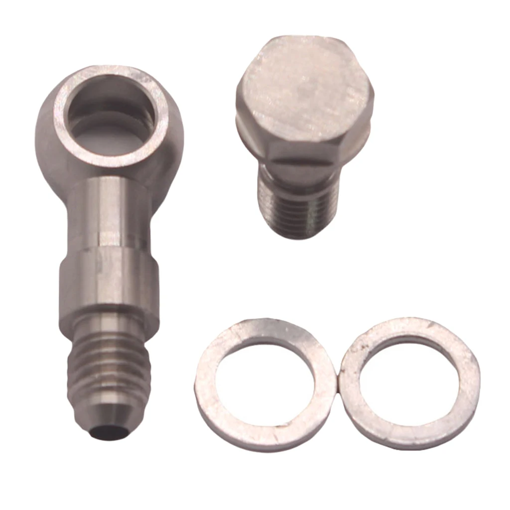 Turbo Oil Feed Banjo Fitting Kit M10x1.5 Mm To 4AN +1.8mm,  Aluminium Alloy,