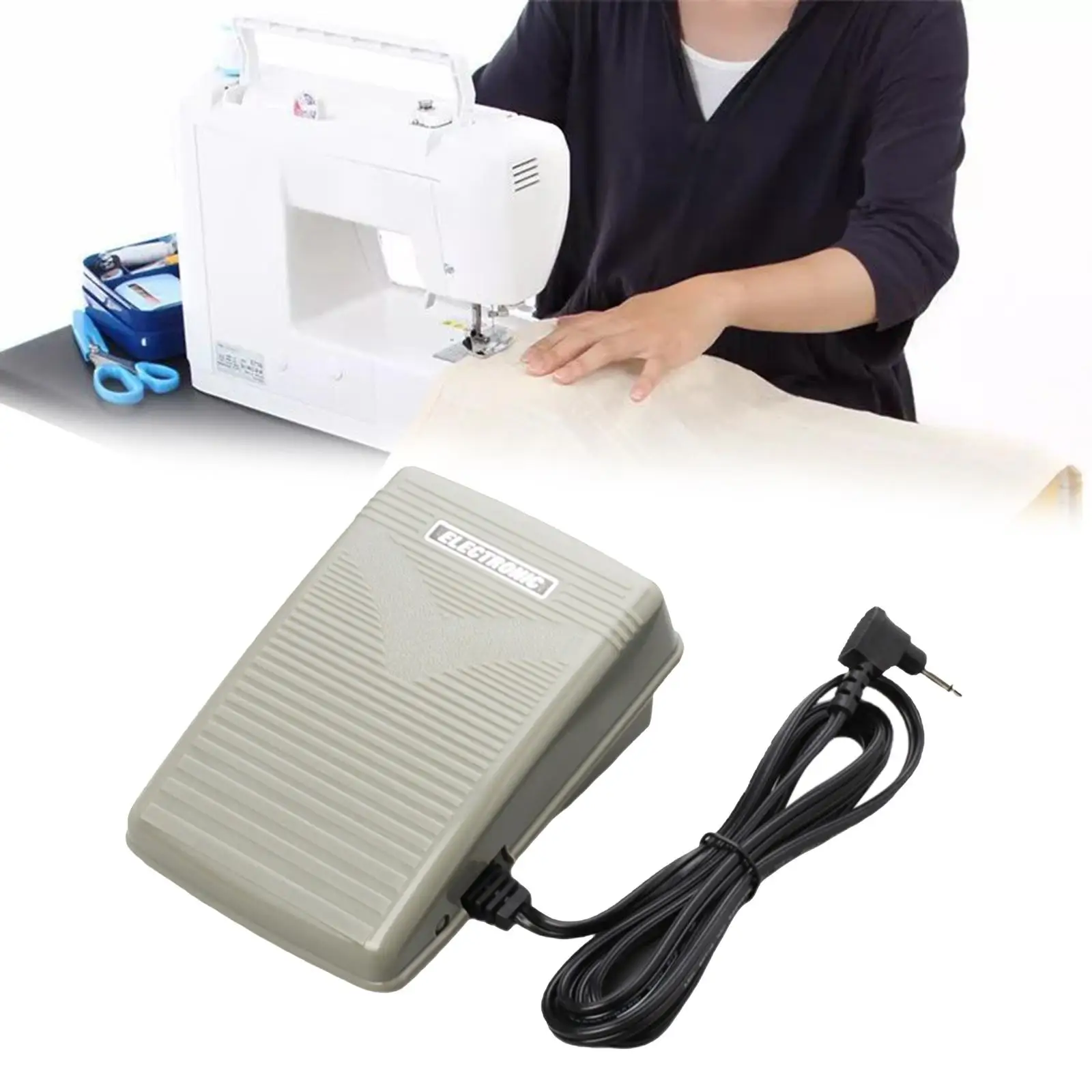 Sewing Machine Foot Pedal Easy Operation with Power Cord for Singer