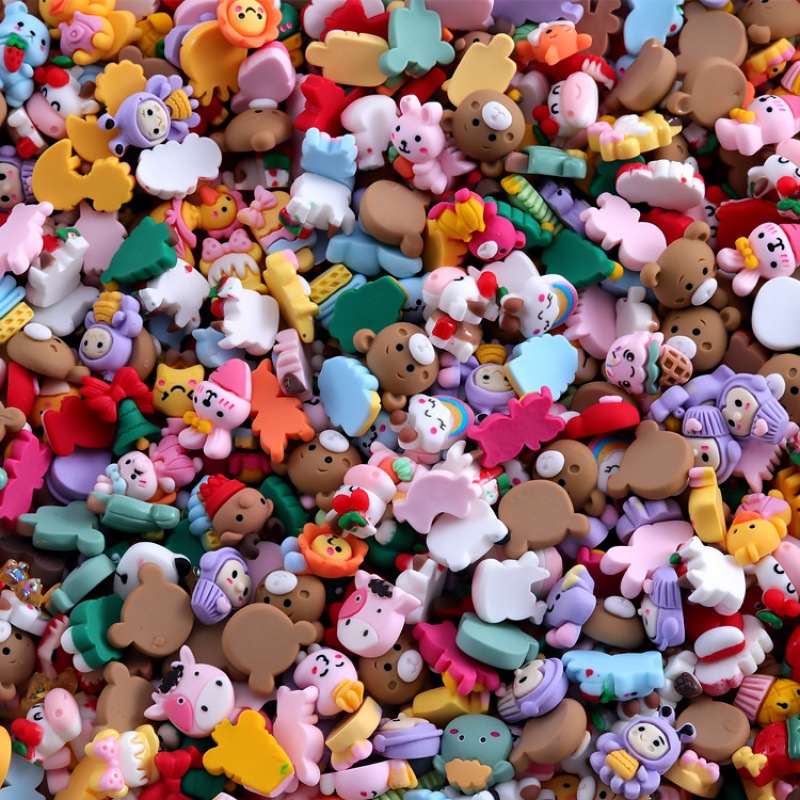 Best of 100Pcs Bulk Nail Charms Kawaii Multi-Shapes Mixed Resin Nail Charms Cute 3D Nail DIY Slimes Crafts For Nail Art Decorations Gems Reviews & Tips - Image 2