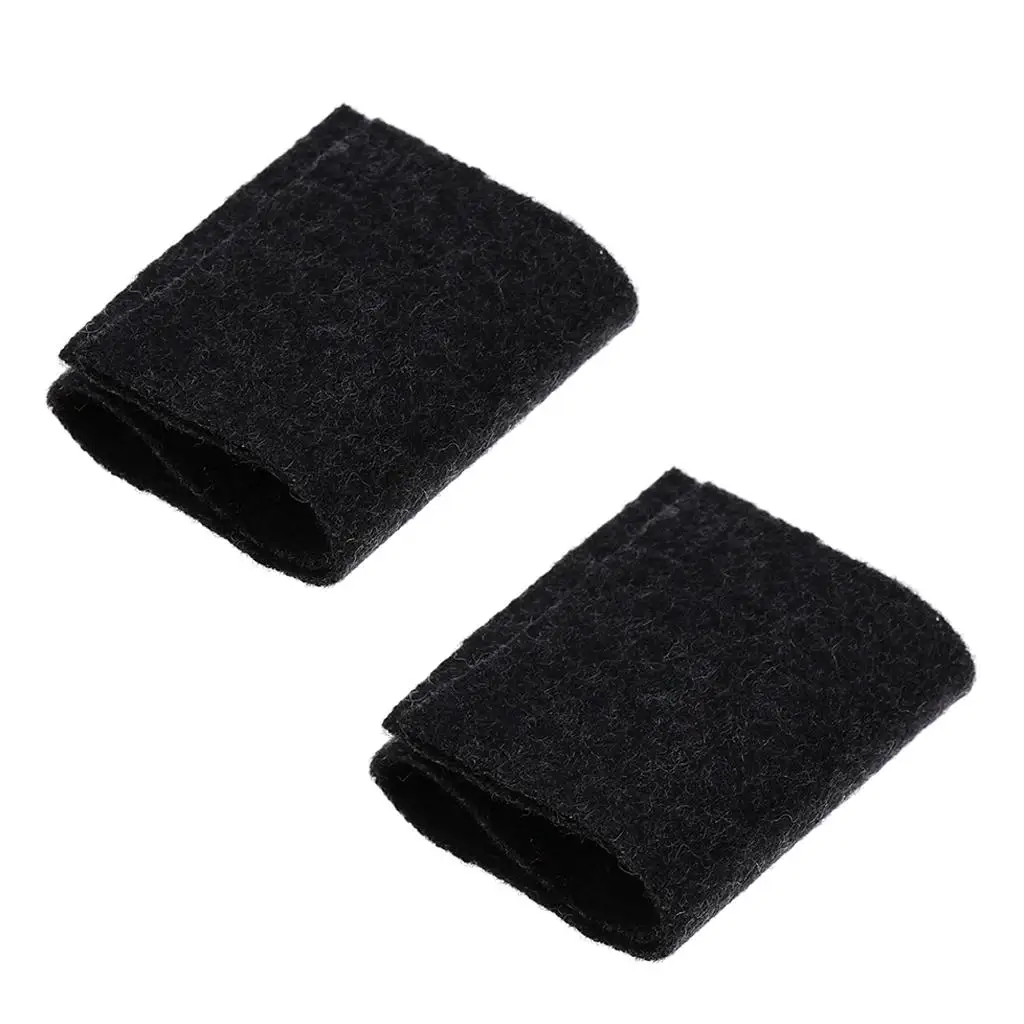 Portable Black Chinese Erhu Mute  Pads Silencing Mats 15.3 X 4.4cm