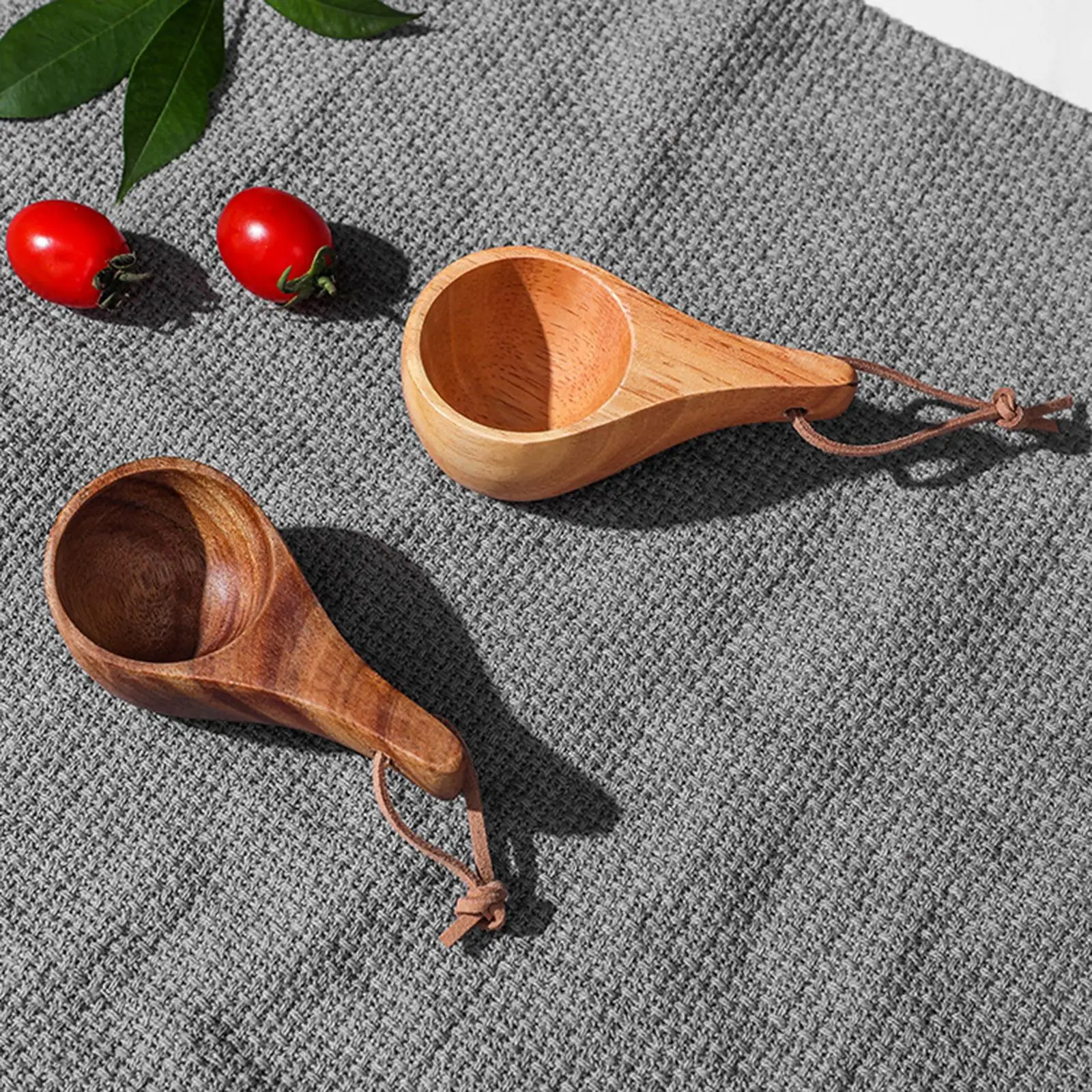 Wooden Cup Portable Lightweight Wooden Camp Cup Outdoor Nordic Style Durable Wooden Water Coffee Mugs Camp Cooking Supplies