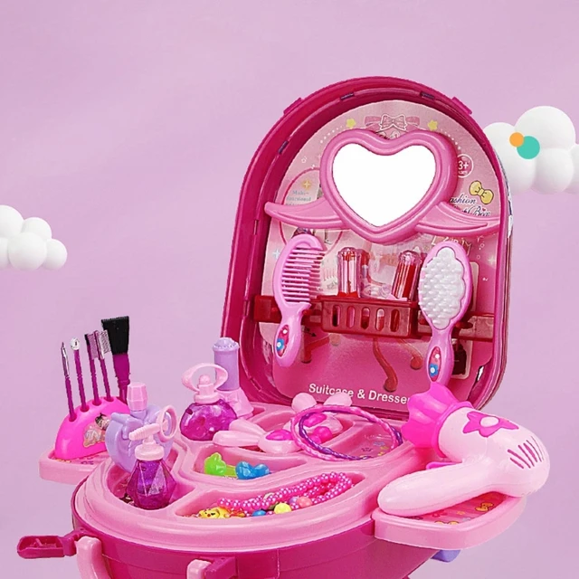 Girl Toys 3-7 Years Old Pretend Make Up Toys For Girls Princess Dress Up  Toys Set Suitcase Kids Gifts 24/30/34 Piece Set
