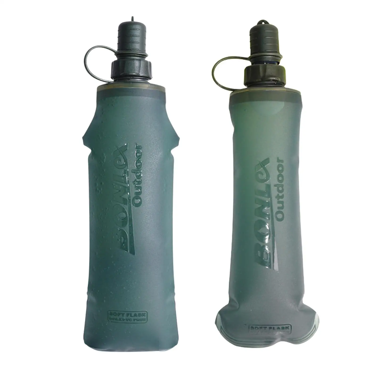 TPU Soft Folding Water Bottles BPA Free Collapsible for Yoga Fitness Hiking