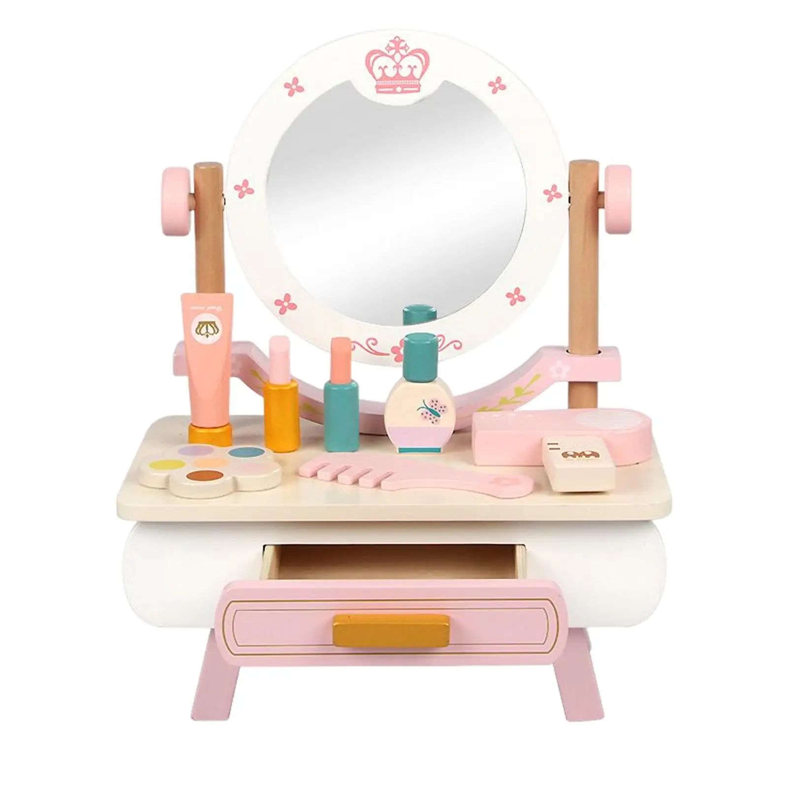 Kids Simulation Makeup Table Toy Education Playset for Birthday Gifts