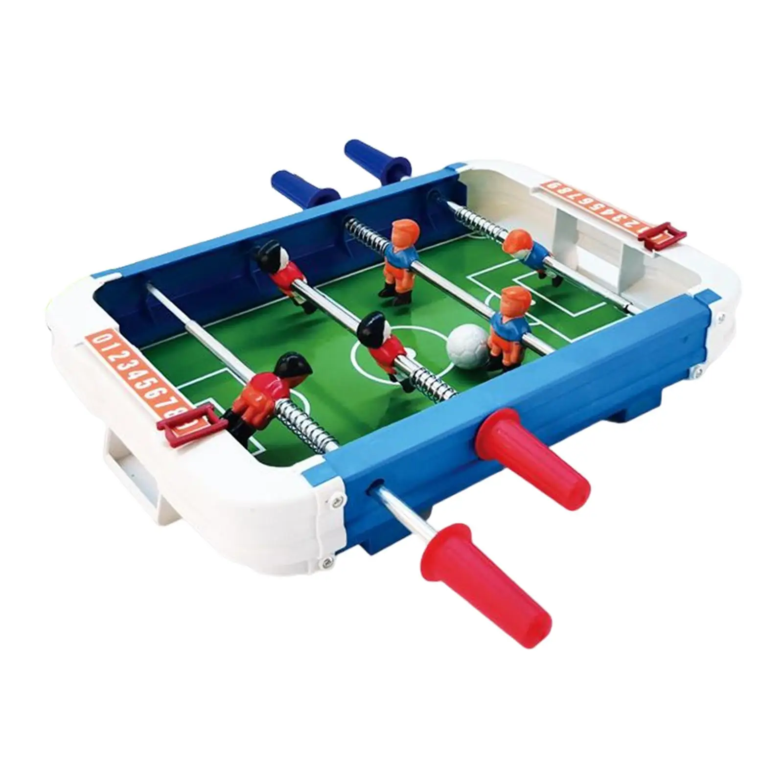 Small Foosball Table, Tabletop Football Games Motor Skills Easy to Store Entertainment for Parent Child Interaction Children