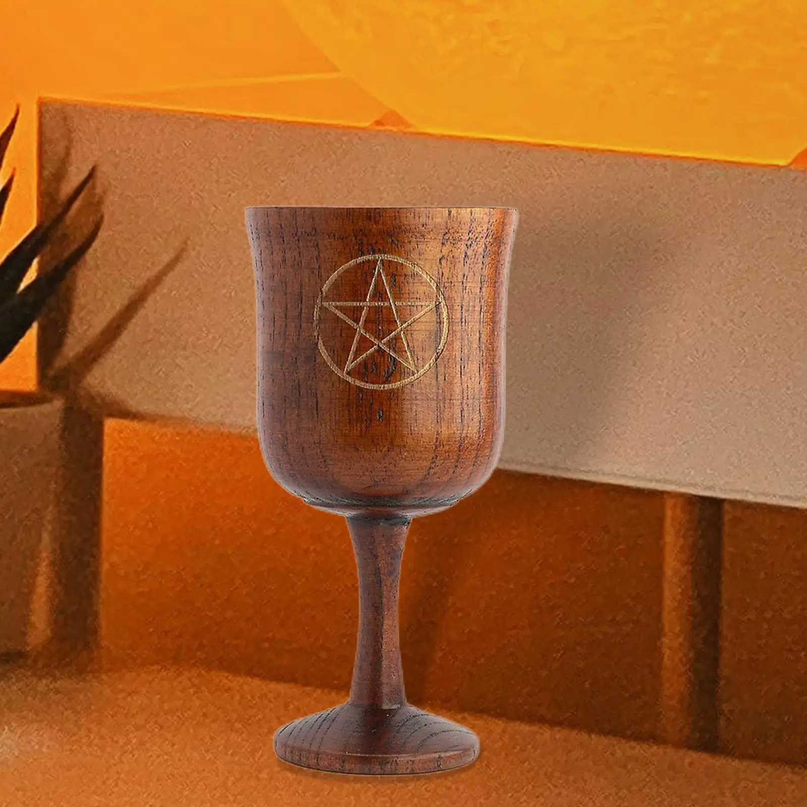 Religious Ritual Cup Tea Mug Altar Goblets Pentacle Drinkware Wine Glasses Divination Tarot Witchcraft Wooden Goblet