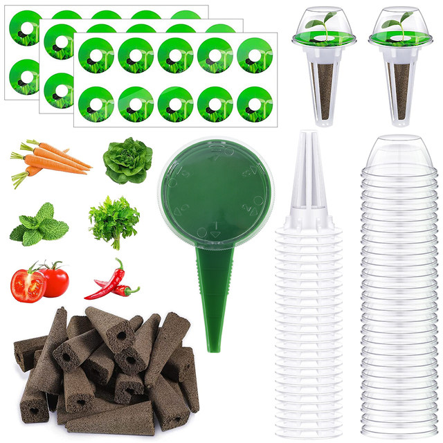 50 éponges De Culture Hydroponique - Pour Germination, Bouturage, Plantes Aromatiques, Fraises, Tomates - Biodégradable Et Facile à Utiliser - 8