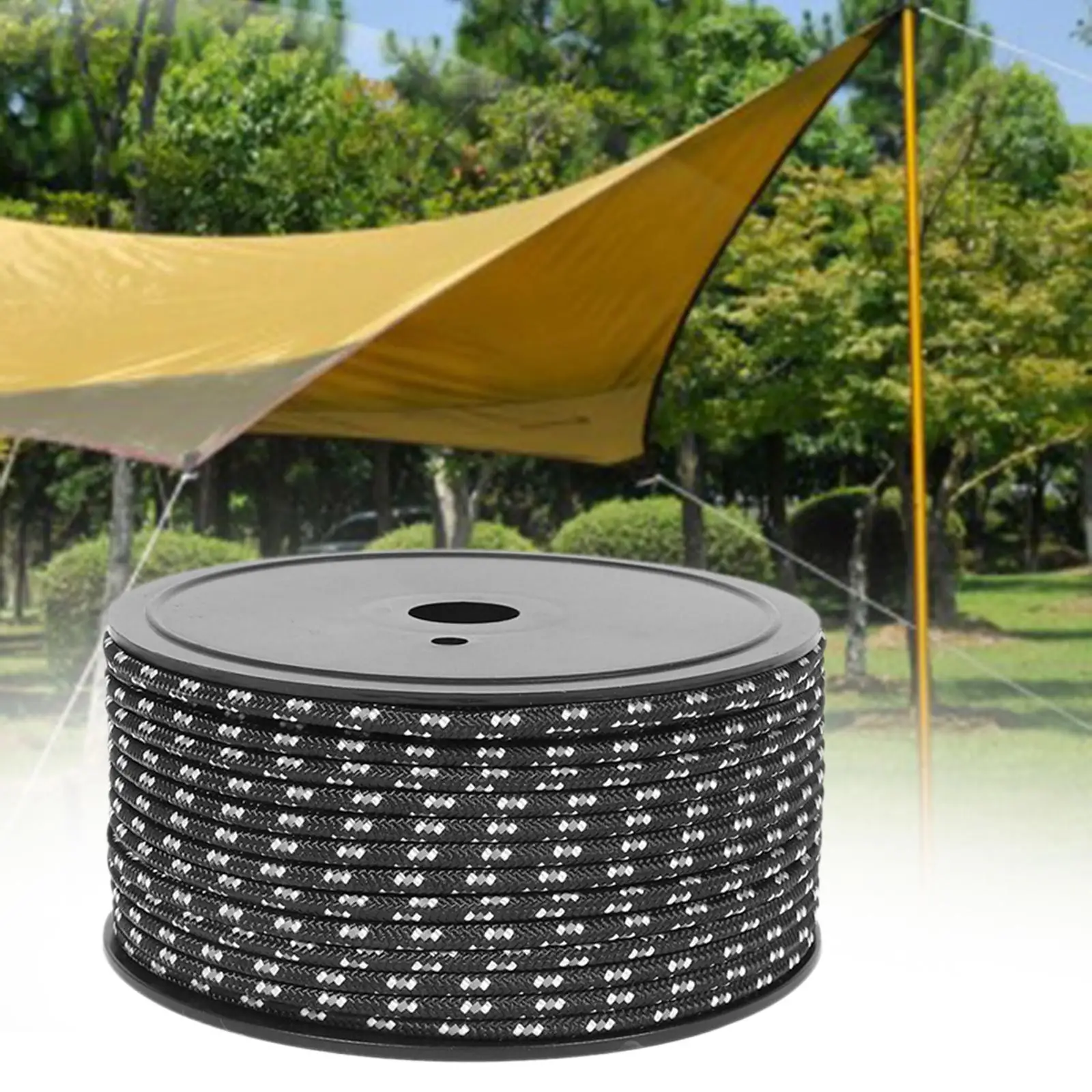 Camping tent rope, outdoor guy lines, 4mm thickness, camping rope, tent wind