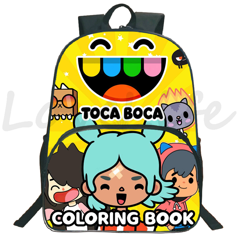 mochilas meninos meninas anime adolescentes mochila toca