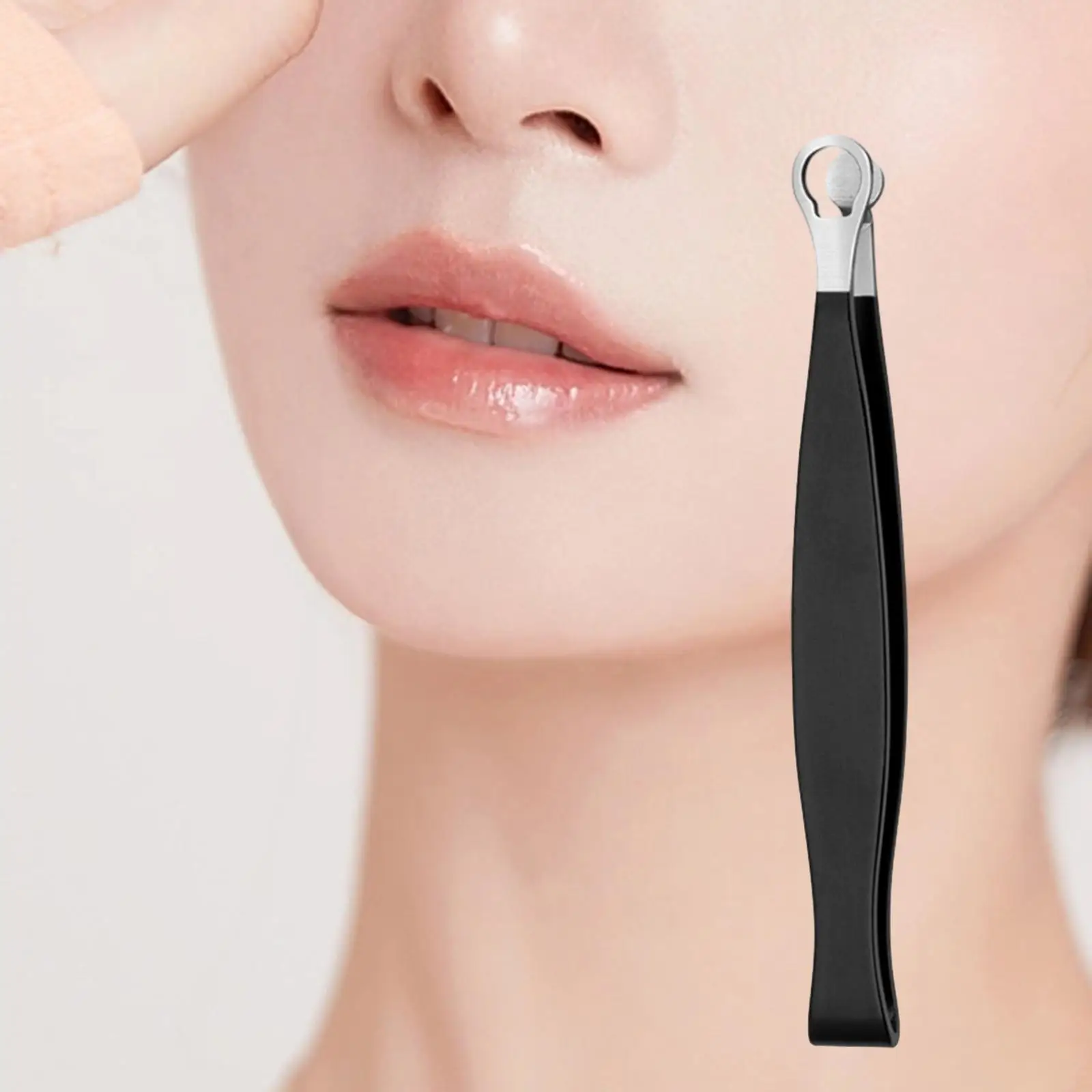 Stainless Steel Round Tip Tweezer for Trimming and Grooming, Universal Nose Hair Trimming Tweezers
