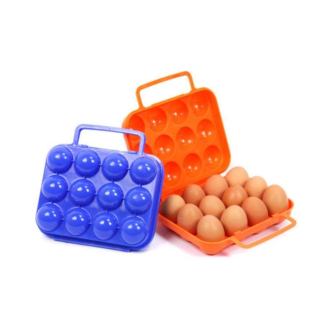 1pcs Anti-collision Home Refrigerator Fresh-keeping Egg Storage Box Kitchen  Snap-on Lid With Stackable 18-grid Egg Box In Random Colors