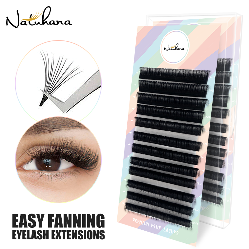 Best of NATUHANA Easy Fan Volume Lashes Automatic Flowering Cilios False Silk Eyelashes Auto Fanning Bloom Camellia Eye Extension Makeup Reviews & Tips