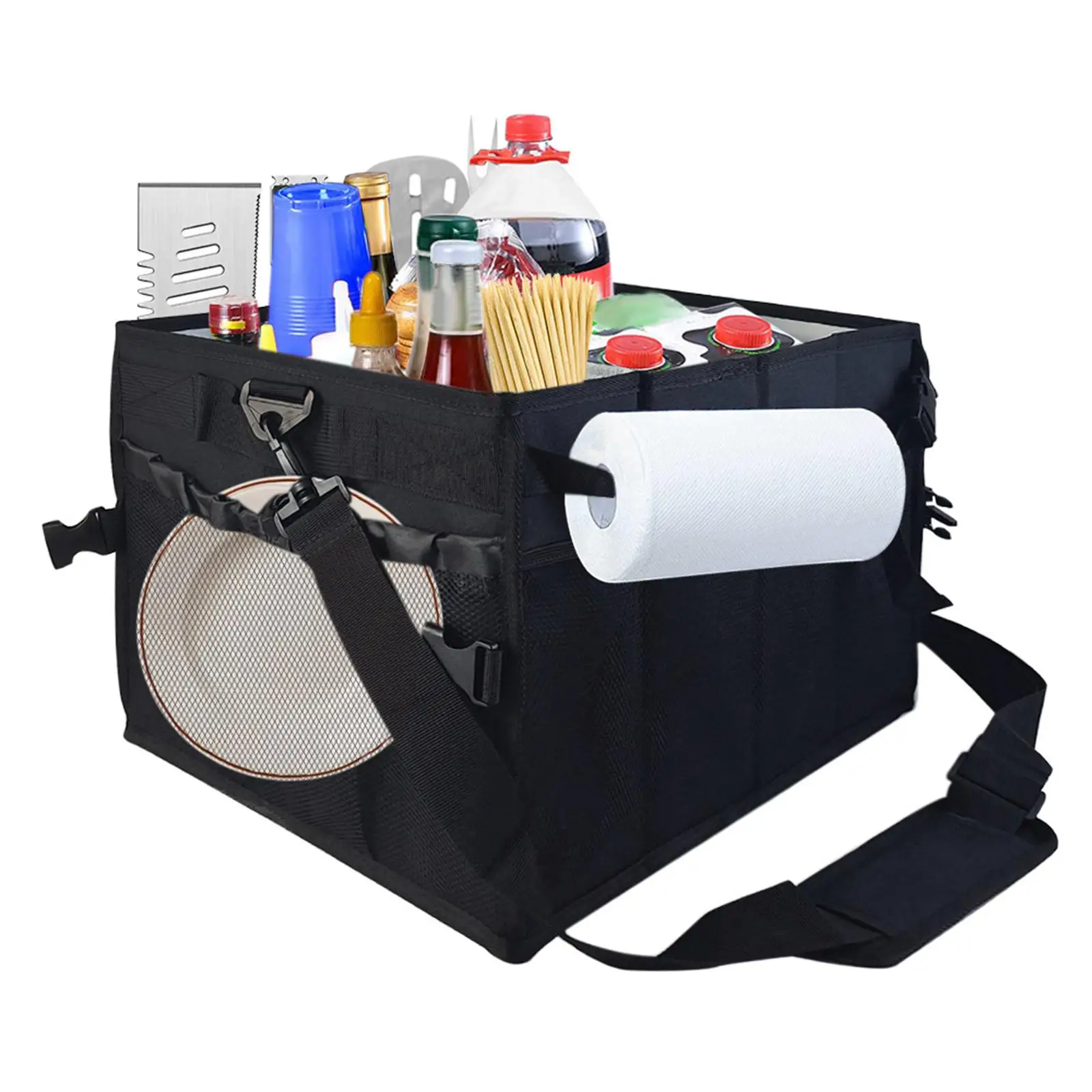 Foldable BBQ Tool Storage Bag Barbecue Equipment Storage Bag for Outdoor RV