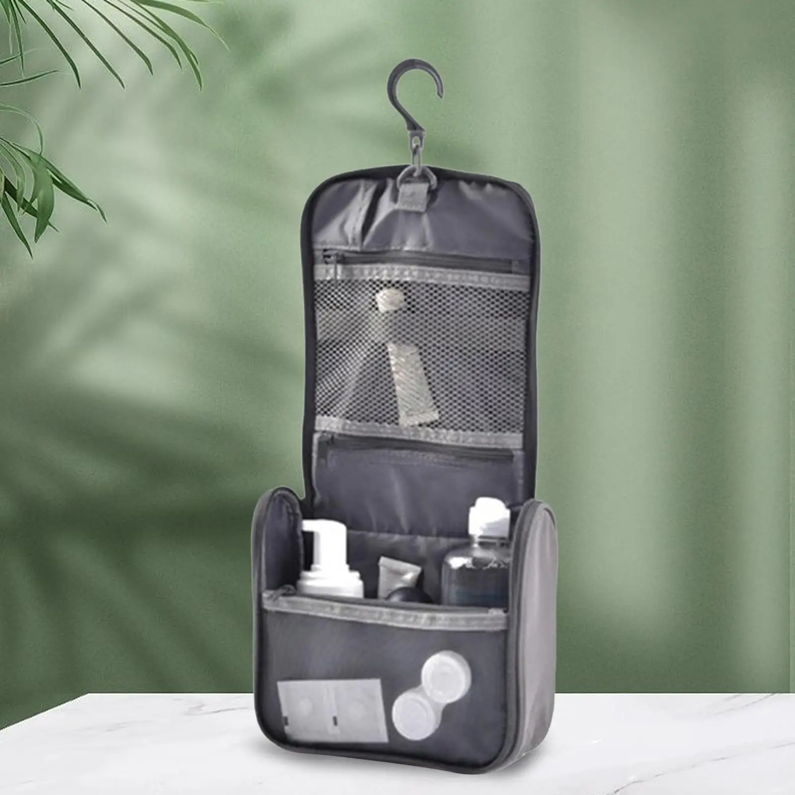 Travel Makeup Bag Zippered Mesh Pocket Portable for Camping Hiking Kids
