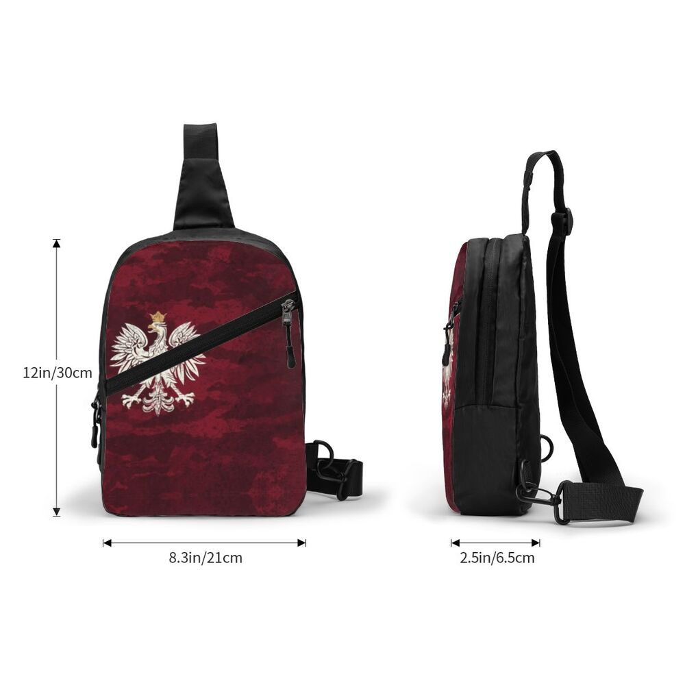 Bolsa crossbody floral para homens, povo polonês,