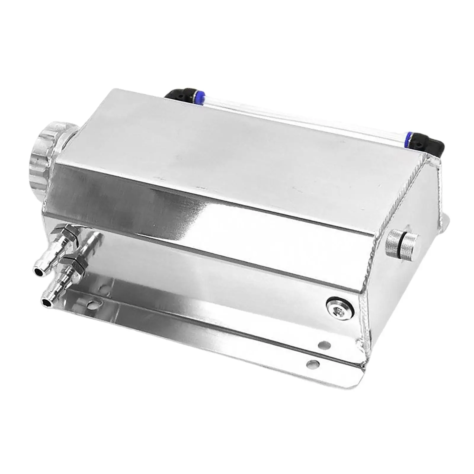 2L Coolant Overflow Tank Aluminum Square Expansion Reservoir Replace