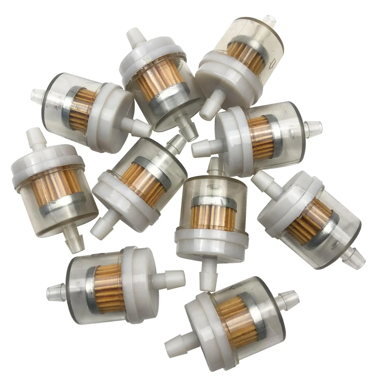 10x Universal Automotive Inline Fuel Filters for ATV Motorcycle 3/16