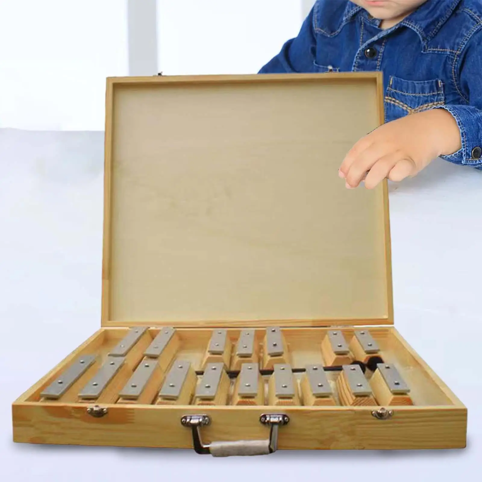 17 Tone Xylophone Glockenspiel Preschool Learning Musical Toy for Music Lovers of Different Ages with 2 Mallet Montessori Toy