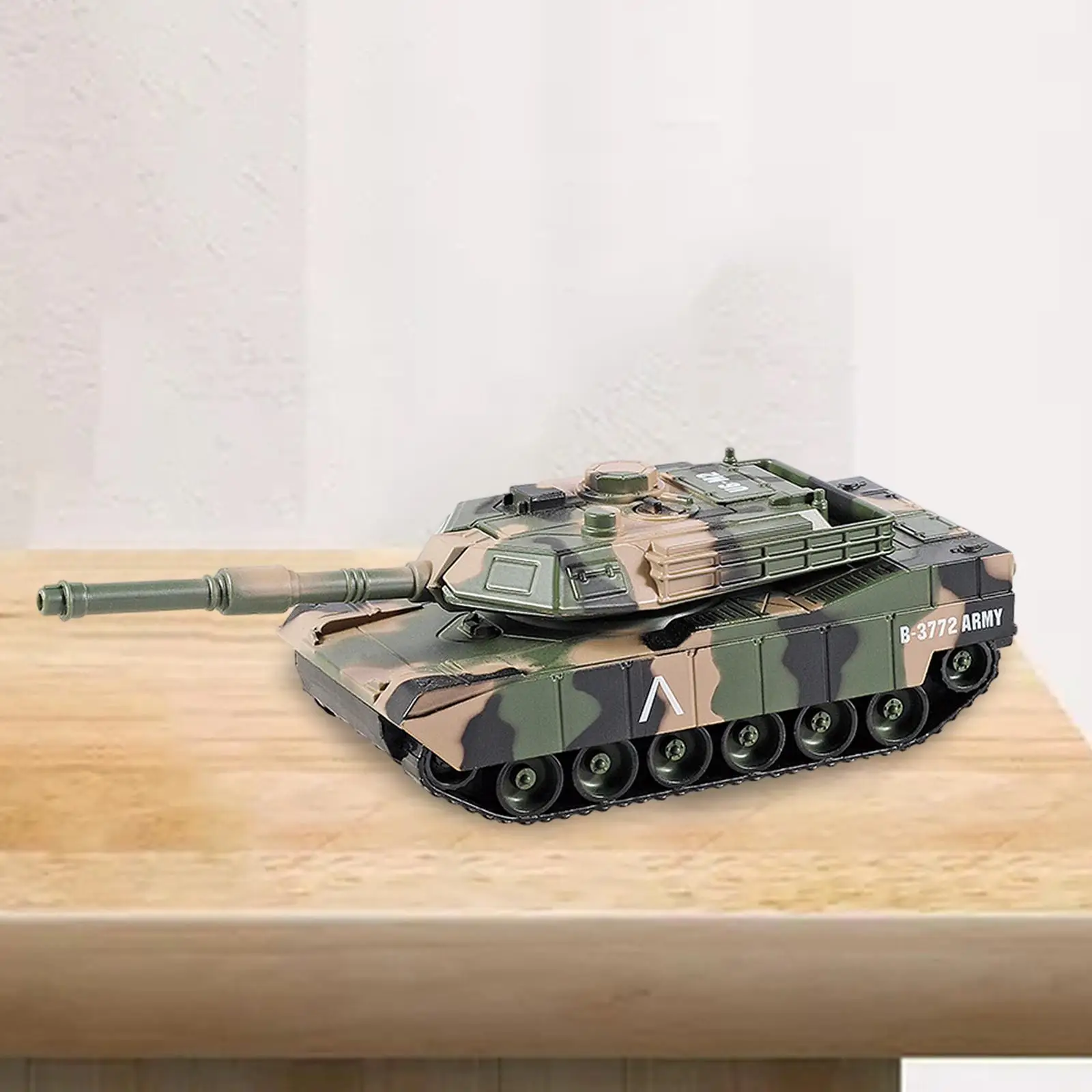1/24 Scale Tank Toy with Light and Sound Educational Toys Vehicle Pull Back Tank Toy Vehicle for Kids Boys Girls Birthday Gift
