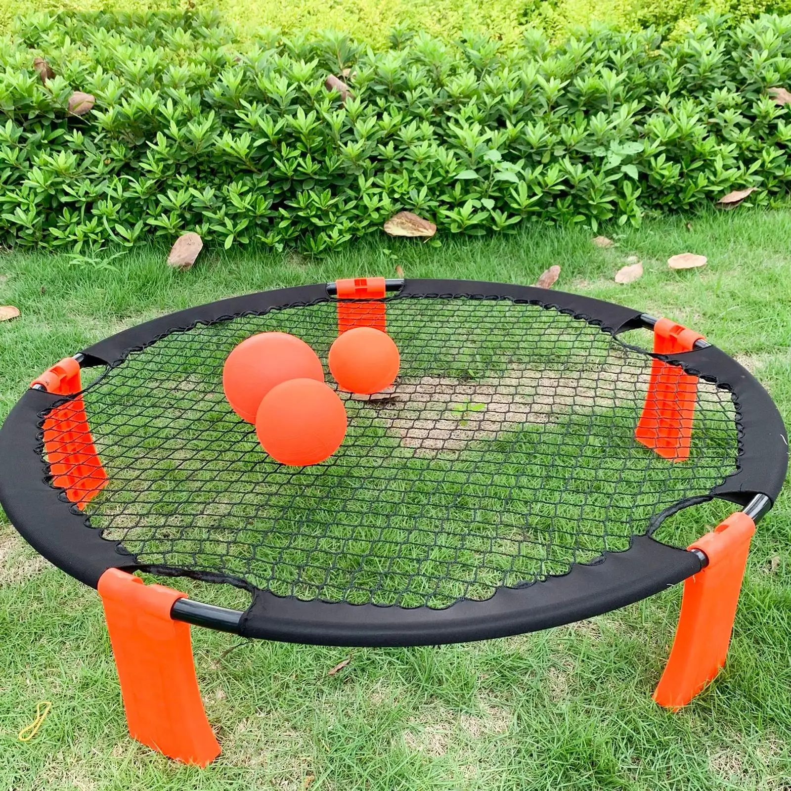 Volleyball Spike Game Set with 3 Balls Volleyball Net Lawn Fitness Equipment