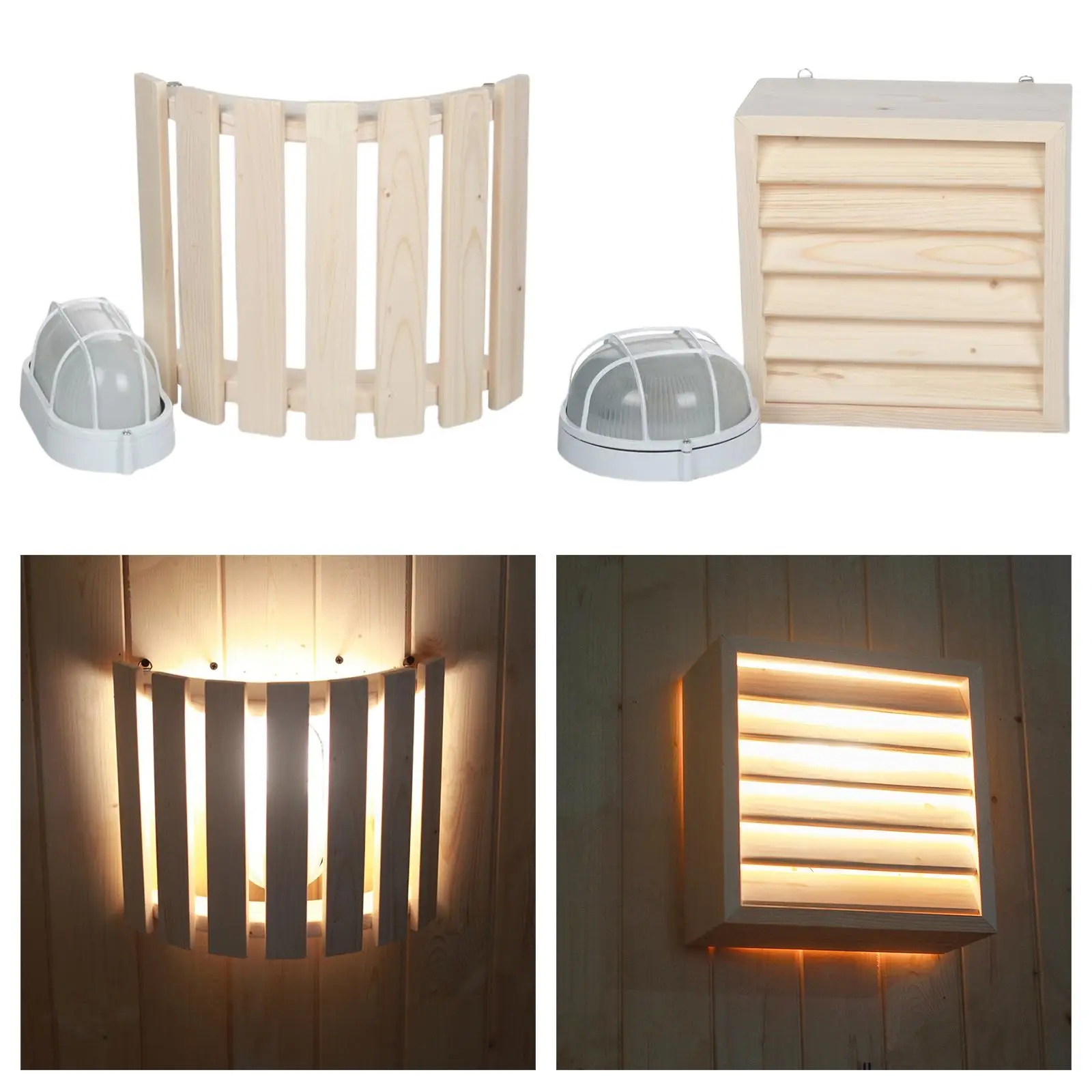 Friendly Wooden Sauna Lamp  Lamp Shade with -Proof Lamp for Sauna Room