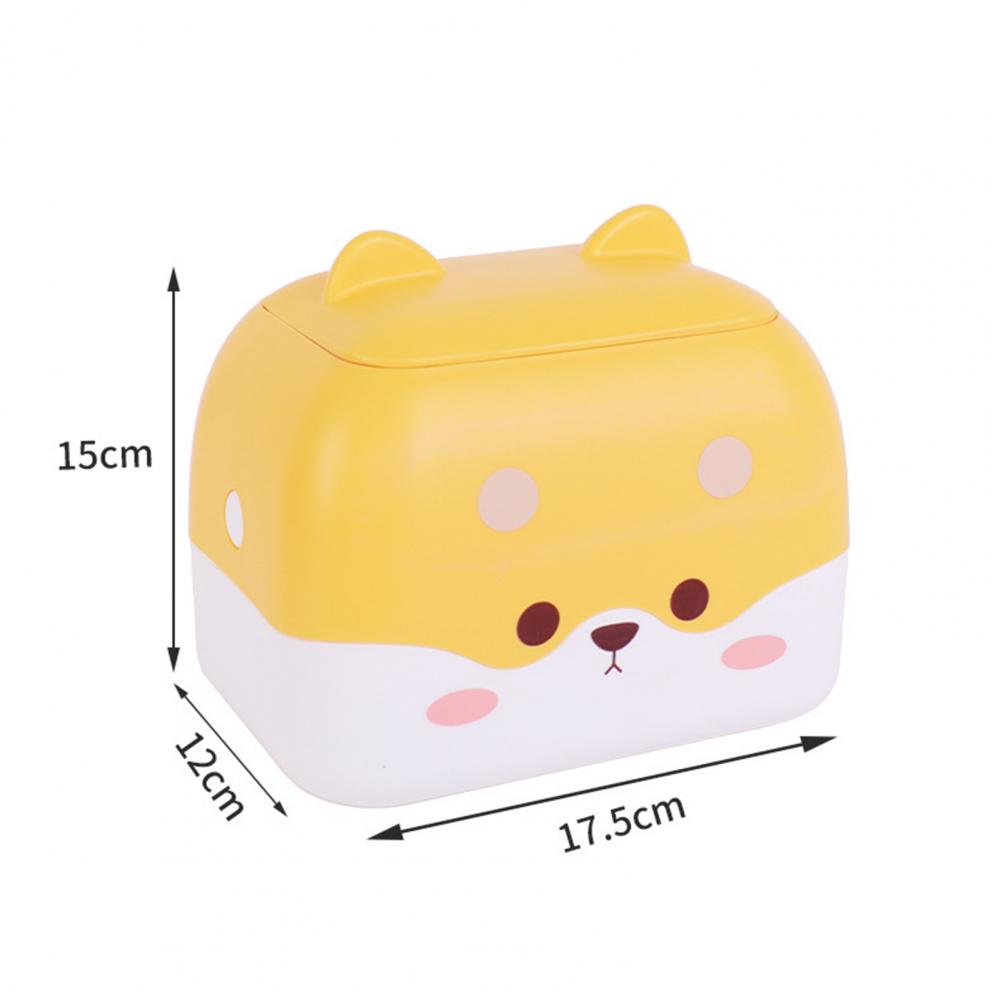 Cartoon Tissue Box Waste Trash Cans Versatile Storage Tissue Box Waste Bin Dorm