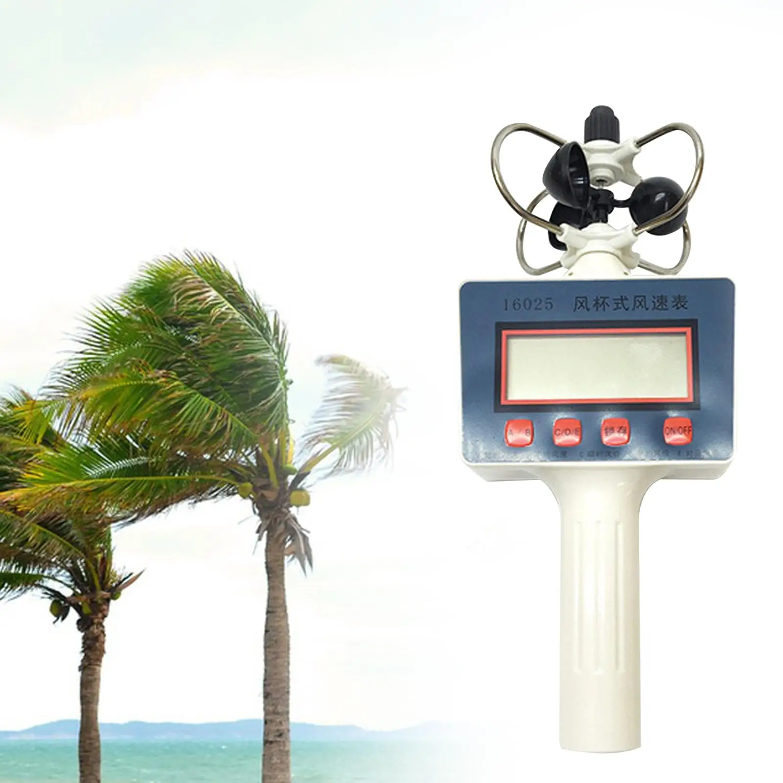 Cup Wind Speed Gauge Tool Portable Handheld Anemometer Air Velocity Gauge Digital for Indoor school Drone Drving Surfing