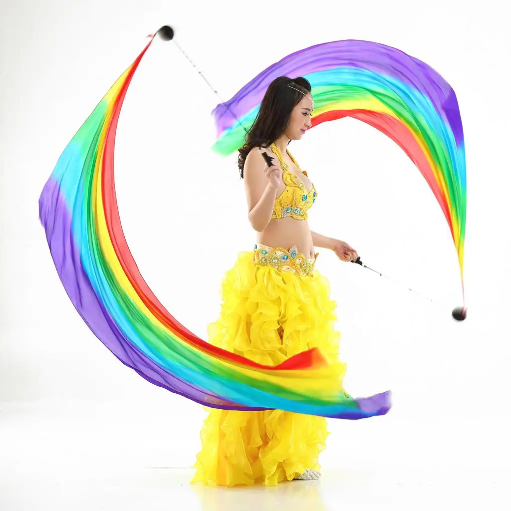 Flowy Silk Poi Throw Balls for Belly Dance  Accessories