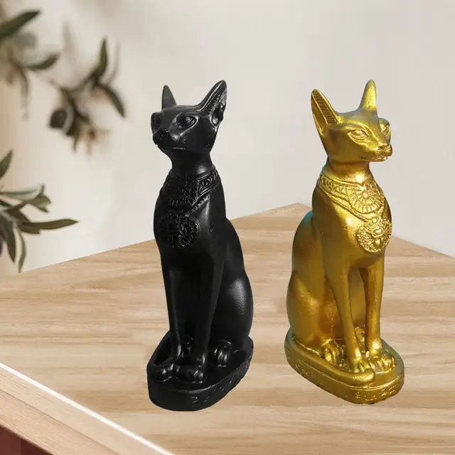 Novelty Egyptian Bastet Cat Sculpture Animal Model Ancient