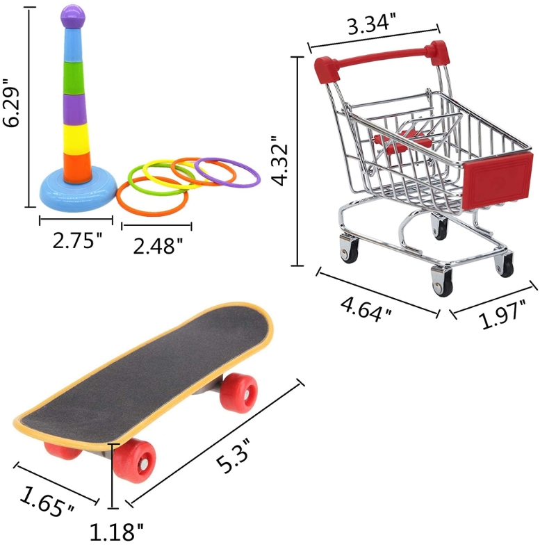 Title 6, Bird Toys 4 Types Parrot Toy Set Include Basket...