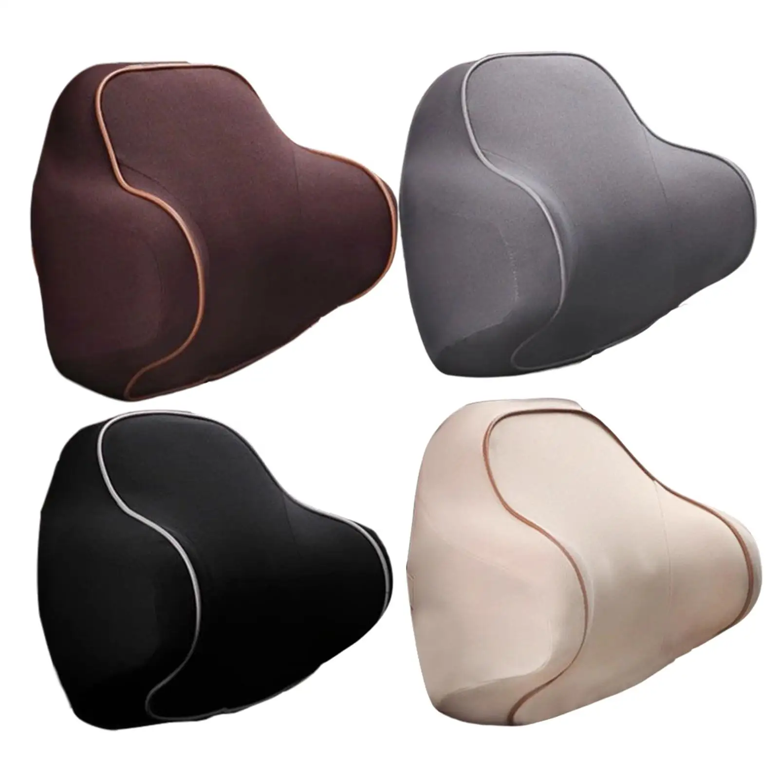 Car Headrest Pillow Memory Foam Protector High Simple Installation Comfortable Adjustable Elastic Band for Office Chair