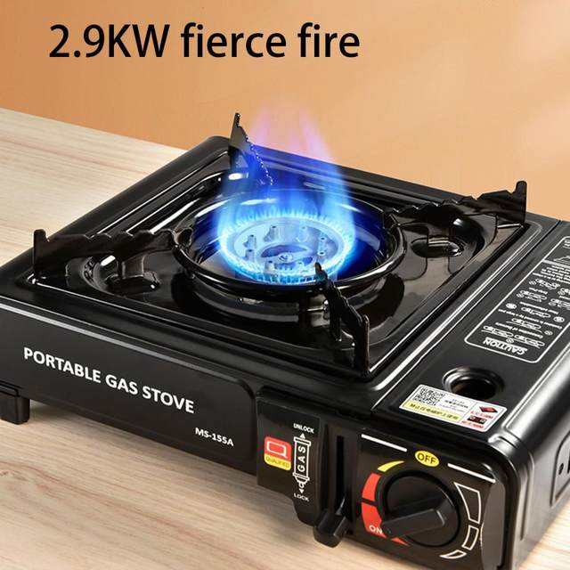 Tabletop Butane Gas Camping Stove with Dual Spiral Flame 11,000 BTU - Gas  Adapters Marketplace