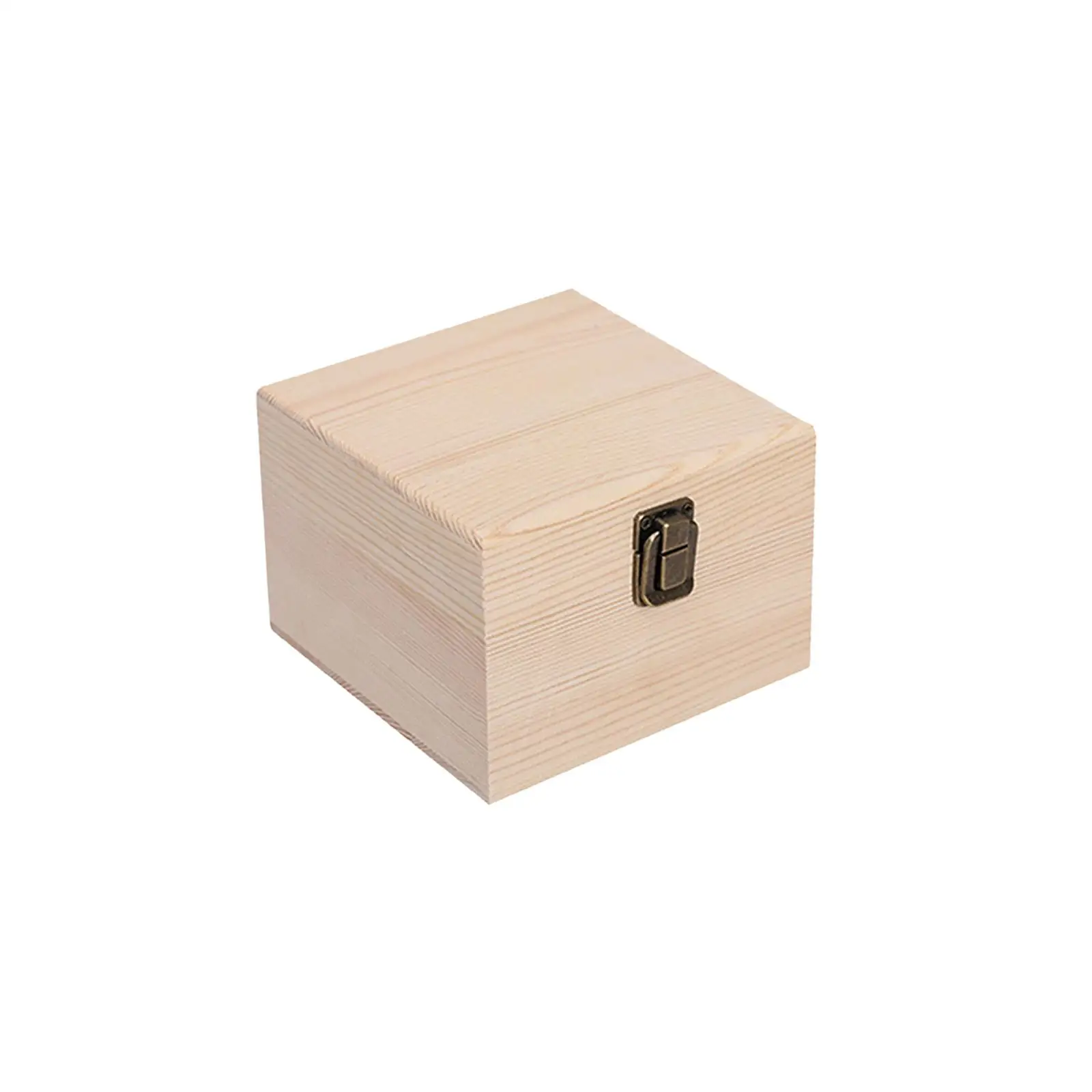 Wooden Storage Box Portable Unfinished Gift Box Organizer Keepsake Box for Trinket Home Decoration Art Hobbies Valentine`s Day