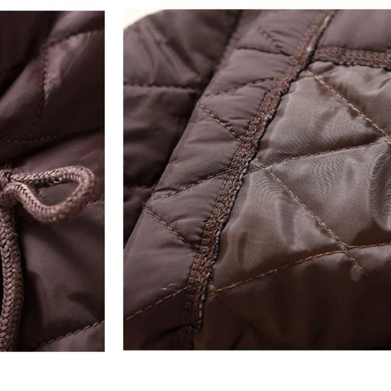 casacos parkas jaquetas algodão acolchoado jaqueta cintura
