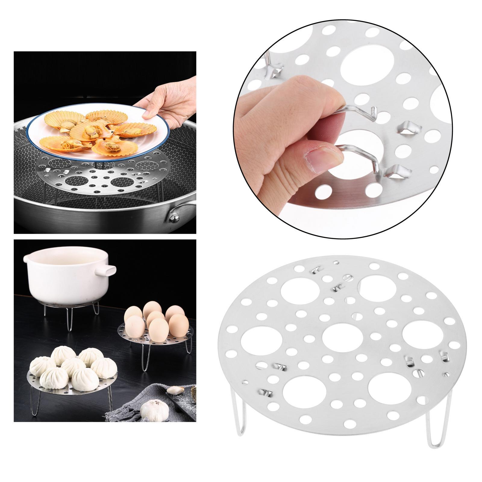 Collapsible Egg Steamer Rack Trivet, Multifunctional Plate, Round Basket for Electric Pressure Cooker Cooking Accessories