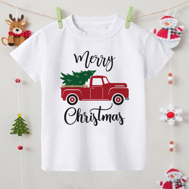 Ropa Con Estampado De Feliz Navidad Para Niños, Camiseta De Manga Corta  Para Bebés, Camisetas Gráficas Para Niños, Camisetas De Vacaciones De  Navidad, Regalos - Camisetas - AliExpress