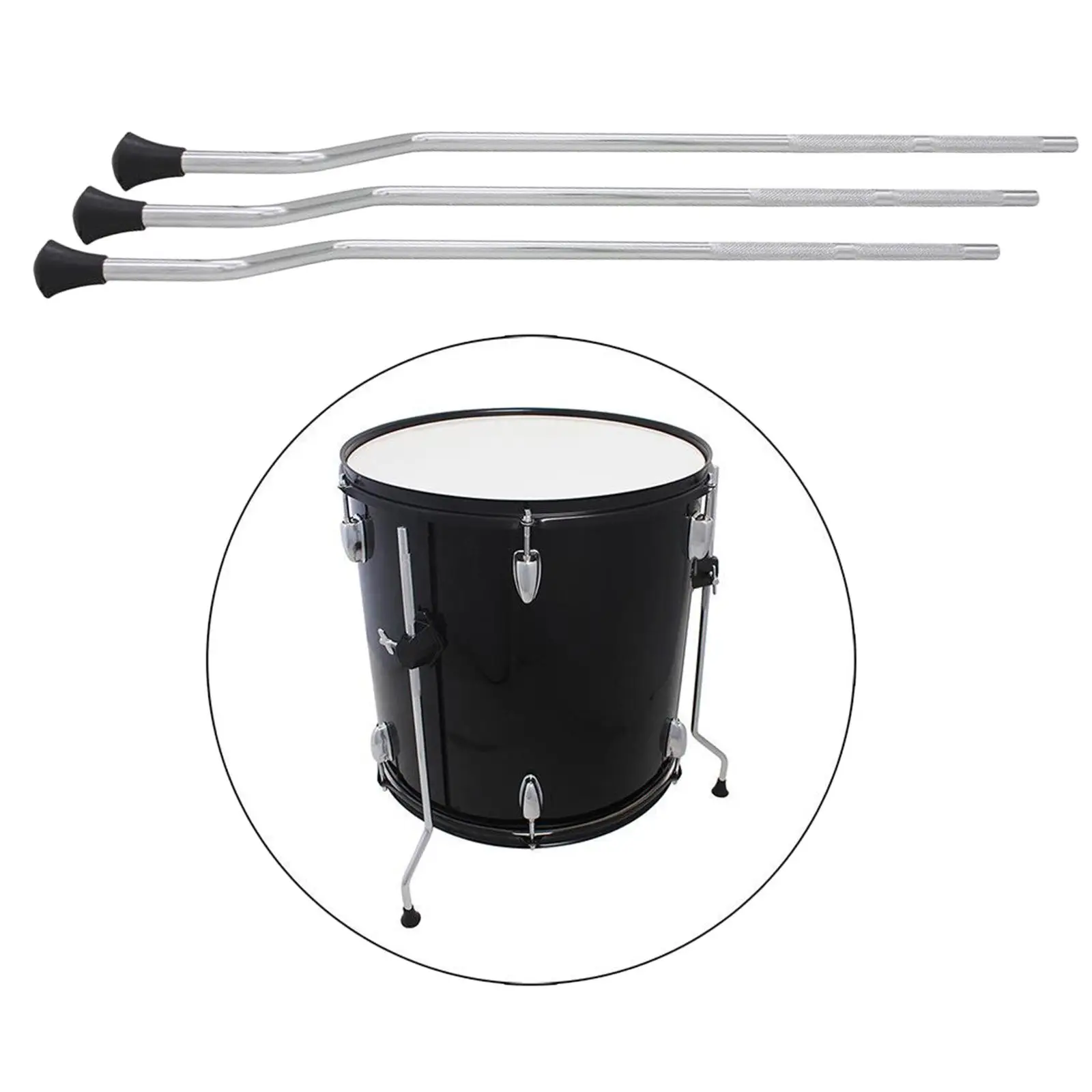  Tom Drum Legs Support Percussion Parts Accessory, Surface Double Plating, Environmental-friendly and Anti-rust