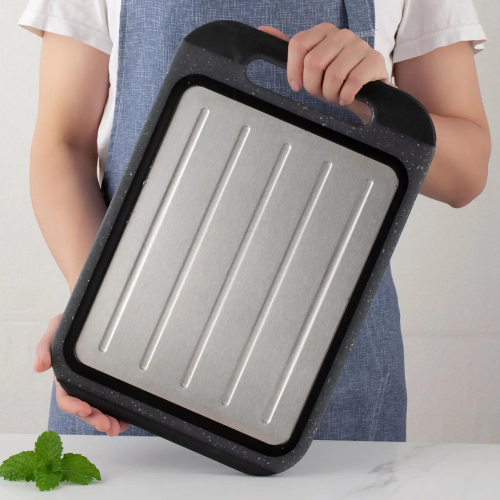 Defrosting Plate Board Frozen veggies Meat Cooking Wall Mounted Stainless Steel Quick Defrost Thawing Tray for