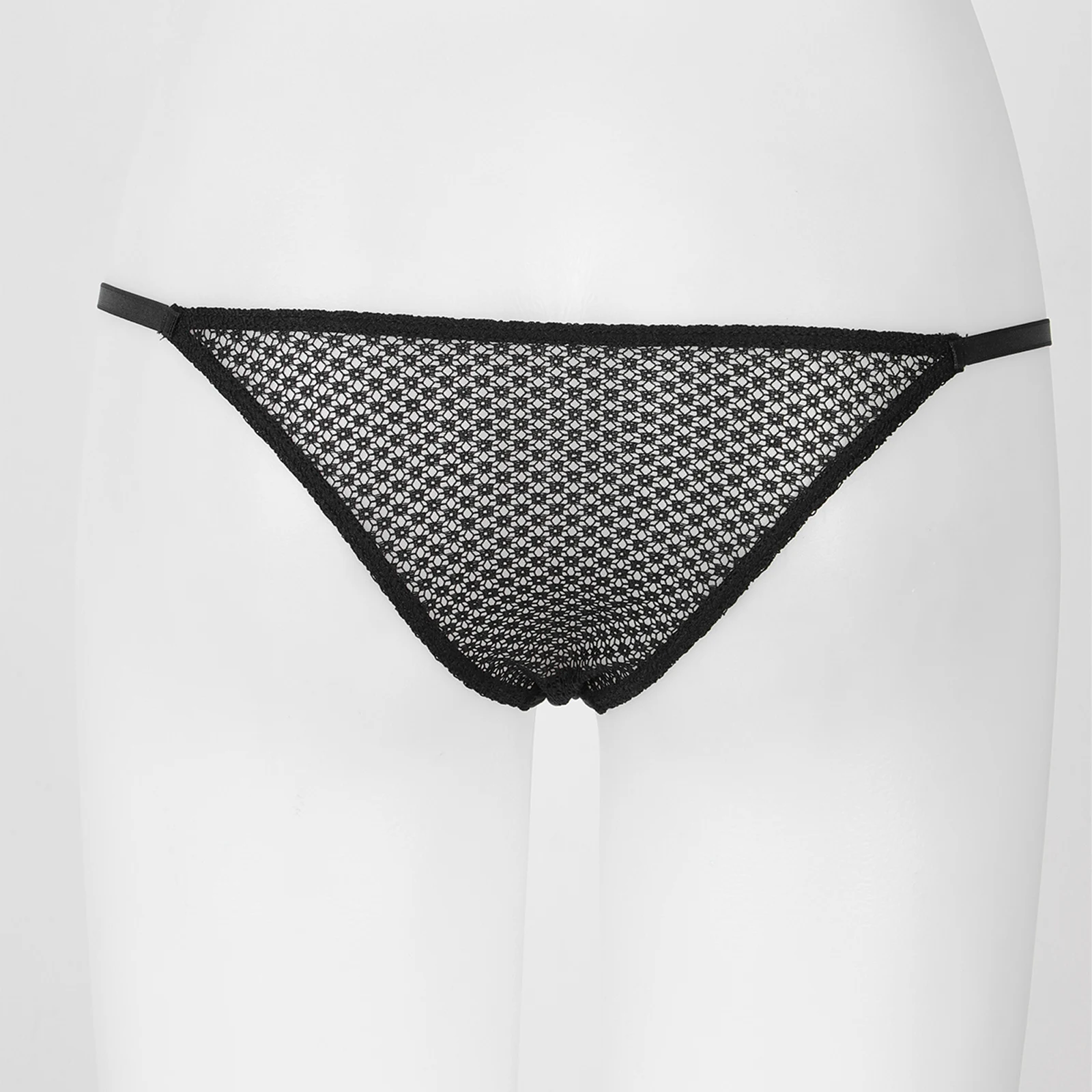 Womens Erotic Lingerie Low Waist Thong See-through Mesh Panties Micro Under...
