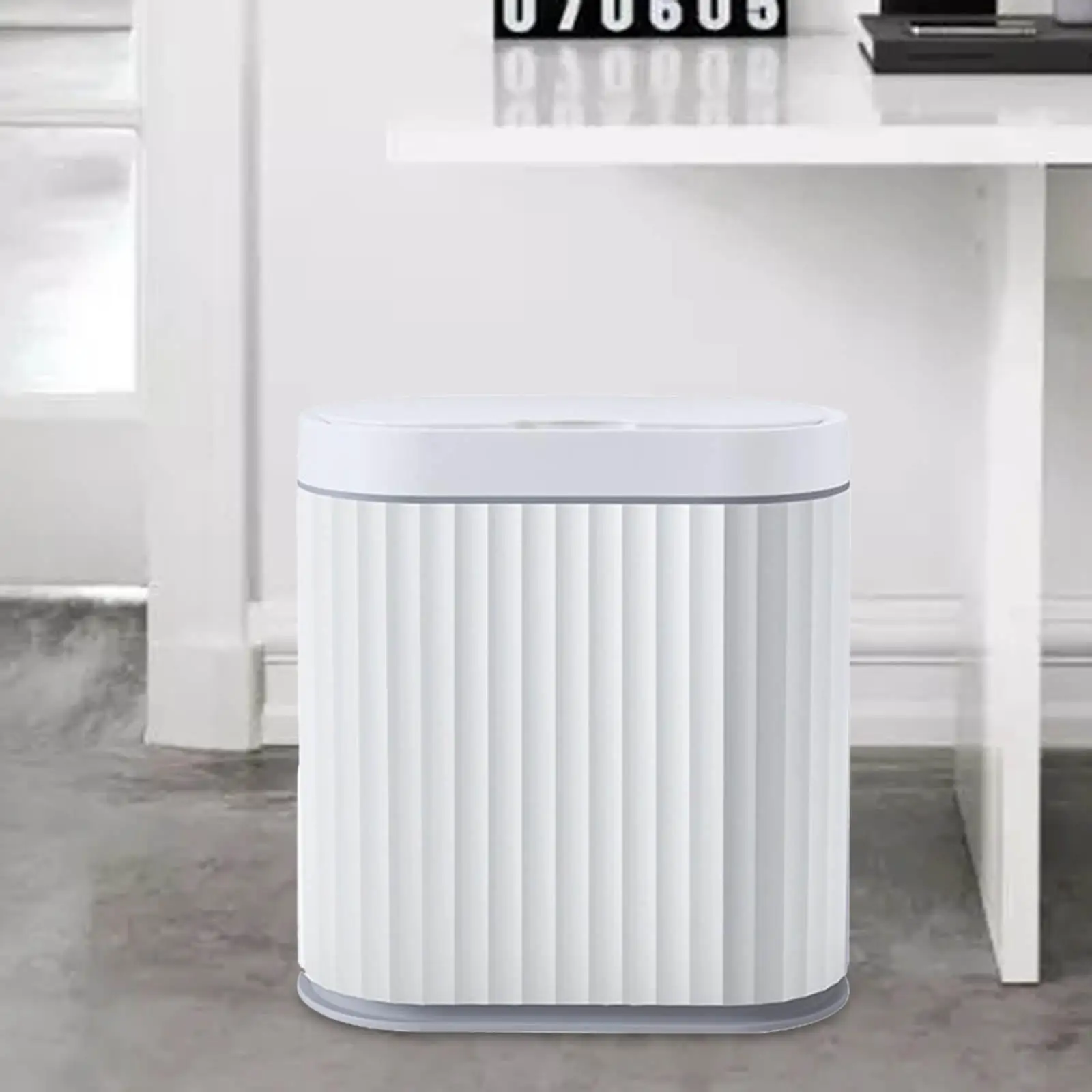 Intelligent Induction Trash Bin Narrow Storage Bucket Waterproof Garbage Can for Living Room Laundry Office Home Bathroom