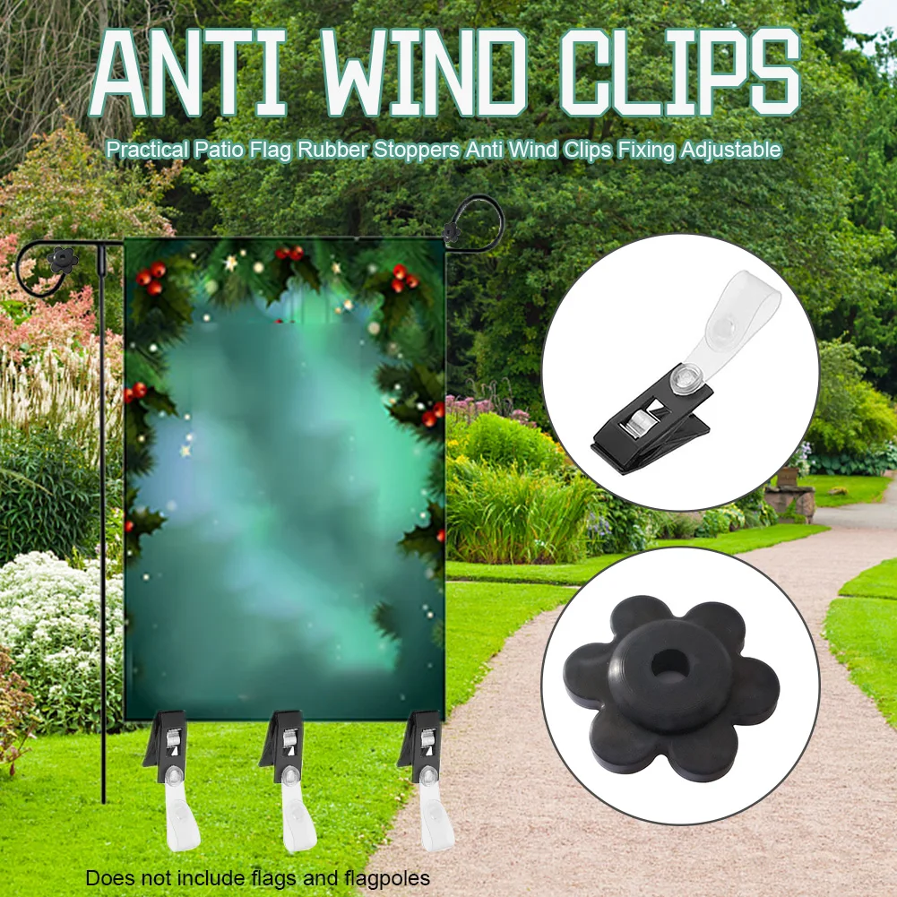 Details about   5pcs/set Flag Rubber Stoppers Compact Easy Install Multifunction Anti Wind Clips 