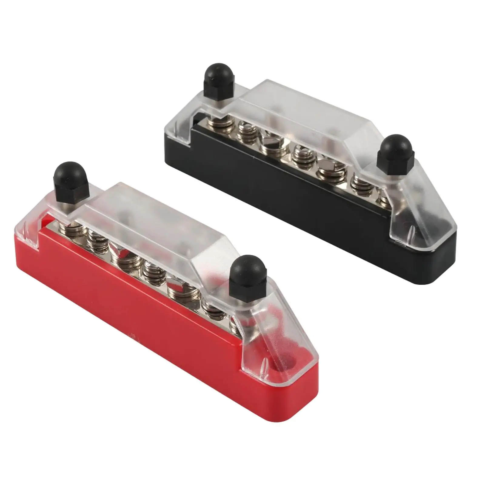 2Pcs Power Distribution Block 4x M6 Studs 3x M4 Screws for Automotive